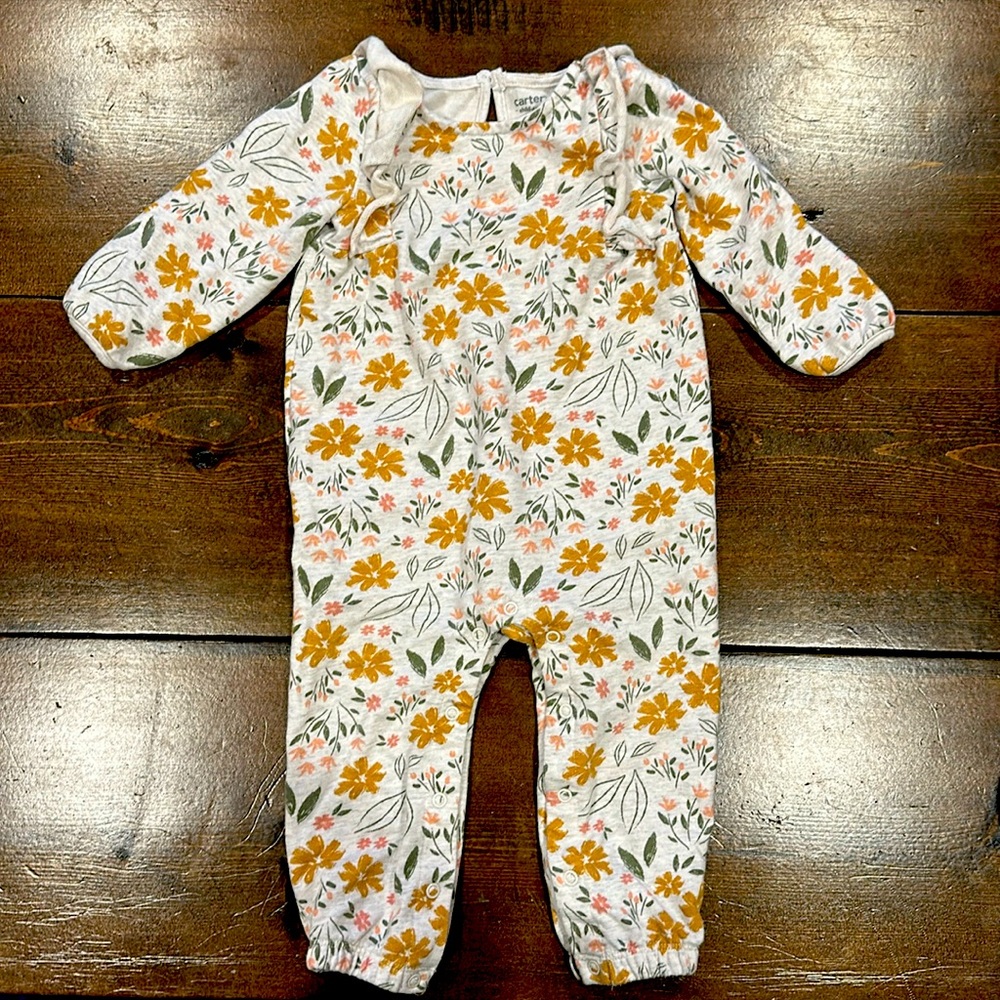 Baby Girl Floral Romper Carters Size 18 Months